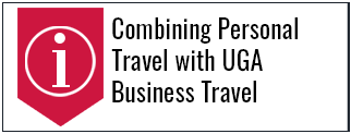 Link to Combining Personal and UGA Business Travel Page