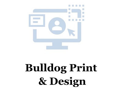 Bulldog print and design button
